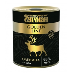 Четвероногий Гурман Golden консервы для собак натуральная оленина