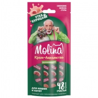 MOLINA крем-лакомство для кошек, утка и курица
