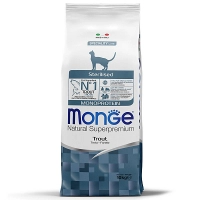 Monge Cat Monoprotein Sterilised корм для стерилизованных кошек с форелью 10 кг