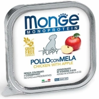 Monge Dog Monoprotein Fruits консервы для щенков паштет из курицы с яблоком 150г