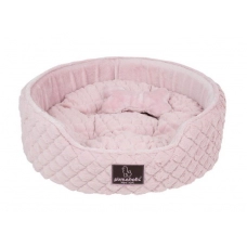 PINKAHOLIC Лежак для животных круглый с косточкой "Arctic Bed", розовый