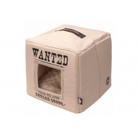 EBI Лежак - домик для животных мягкий "Wanted", бежевый, 40х40х40см