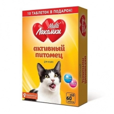 МультиЛакомки витаминиз. лакомство для кошек Активный питомец 70 таб