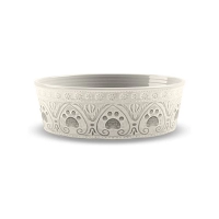 TARHONG Миска для животных "Medallion Paw", бежевая с лапками