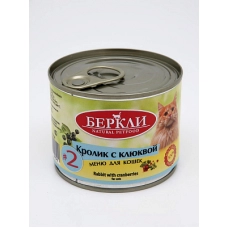 Беркли Local  консервы для кошек №2 Кролик с клюквой