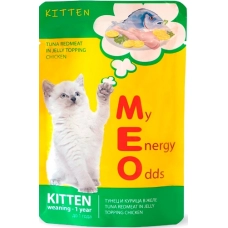 Ме-О Adult пауч для котят №2 Тунец и Курица в желе