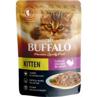 Mr.Buffalo KITTEN пауч.для котят Индейка на пару в соусе
